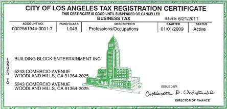 la city business tax rates